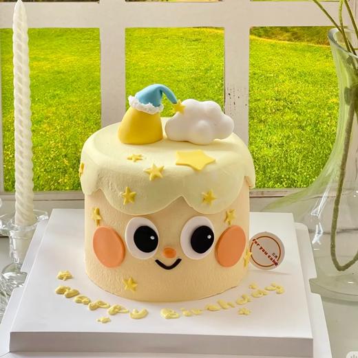 【臻品系列】---半翻糖【星星人】蛋糕 商品图0