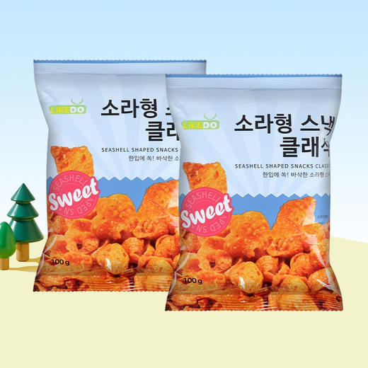 韩国进口涞可猫耳朵形|海螺形酥脆100g 商品图4