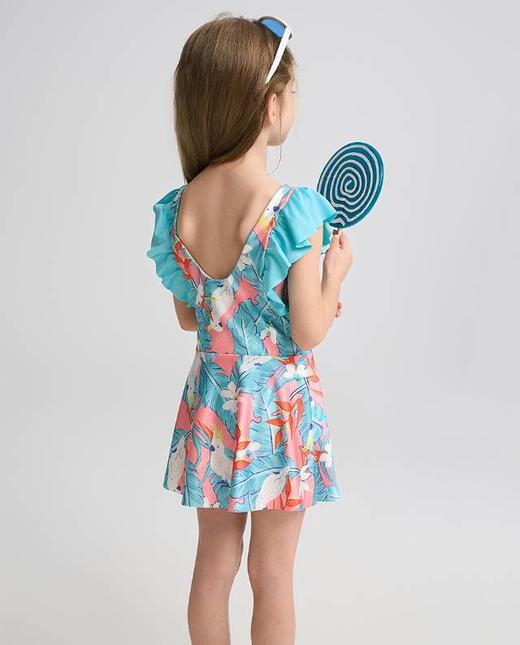 【春上新】8楼爱慕儿童Aimer Kids女孩2件装-花花鹦鹉连体泳衣AK167H922，吊牌价660元 商品图2