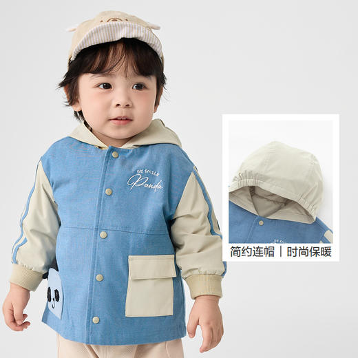 巴拉巴拉宝宝外套男童上衣两件套时尚休闲可爱萌趣保暖一衣三穿潮 商品图3