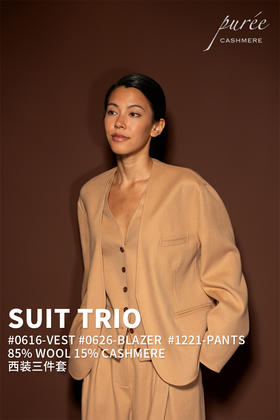 SUIT TRIO 85% WOOL 15% CASHMERE 西装三件套