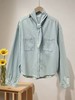 【时装系列】ME TOWN'S 9591（超超软料）做旧水洗牛仔打结外套衬衫M1-4-喜出 商品缩略图8