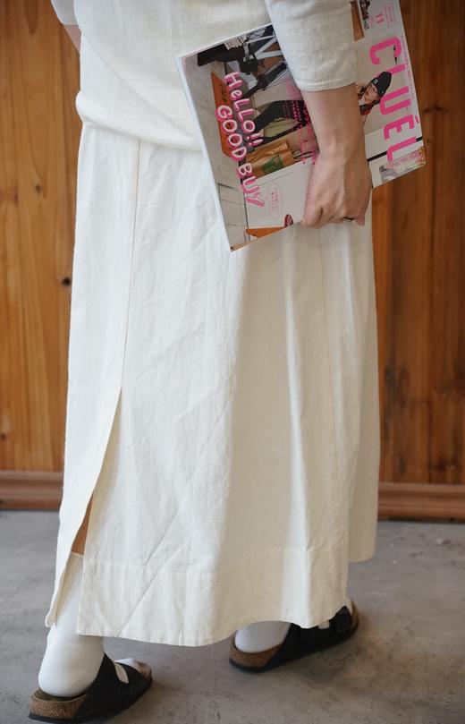 elsa esturgie 米白后开叉半身裙 商品图11