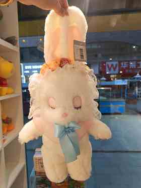 梦游兔毛绒公仔梦游仙境白色/M号