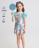 【春上新】8楼爱慕儿童Aimer Kids女孩2件装-花花鹦鹉连体泳衣AK167H922，吊牌价660元 商品缩略图0