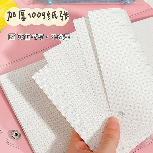手账本方方本可爱卡通ins风高颜值网格手帐本（图案随机） 商品图2