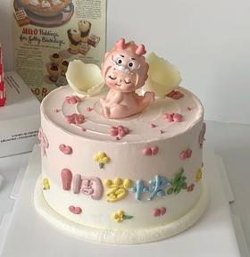 【优品系列】【破壳粉色龙龙】送女孩、周岁蛋糕