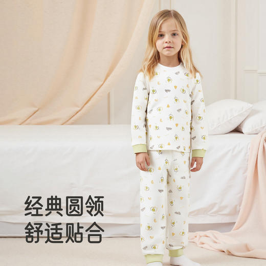英氏儿童睡衣套装2025秋冬新款女童家居服中大童长袖保暖秋衣秋裤 商品图2