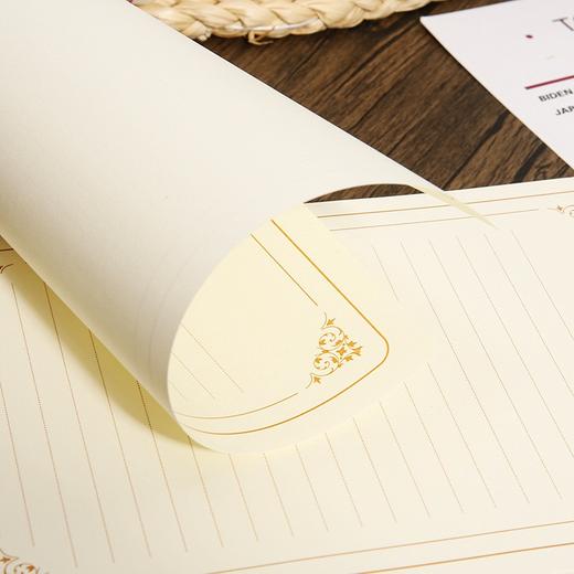 金色玫瑰信纸 浪漫表白复古风情书 手写b5简约a5高级感a4欧式信笺文艺信纸 10张包 商品图3