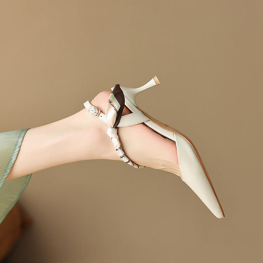 【预售5天】粗跟包头凉鞋，尖头气质韩版百搭HBP&5269 商品图4