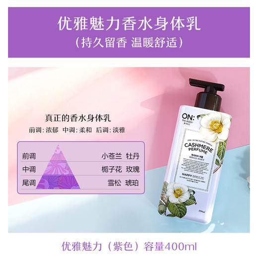 韩国LG ON香水身体乳保湿滋润秋冬女持久留香清爽安宝笛沐浴露男 商品图2