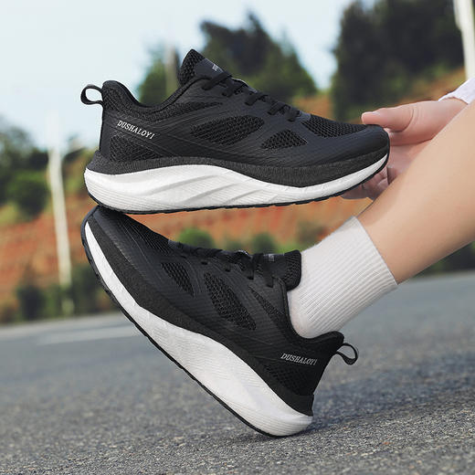 【“云朵”般轻透 缓震解压 软弹防滑】杜莎璐易简约网面爆米花跑步运动鞋 商品图10