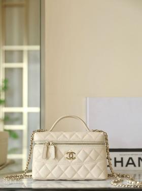 香奈儿 25C早春LP长盒手拿包 米白色（MM）
