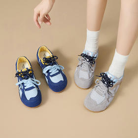 西遇平底德训鞋女新款秋季撞色休闲鞋透气轻便内增高运动鞋K1656946