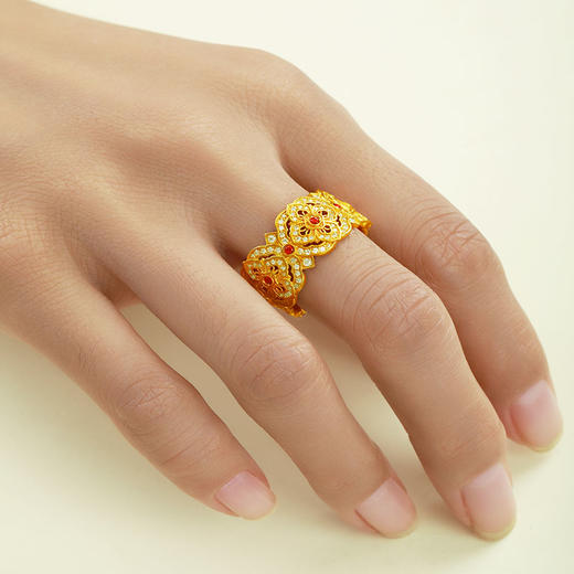 宫匠造办 彩云间黄金戒指 商品图3