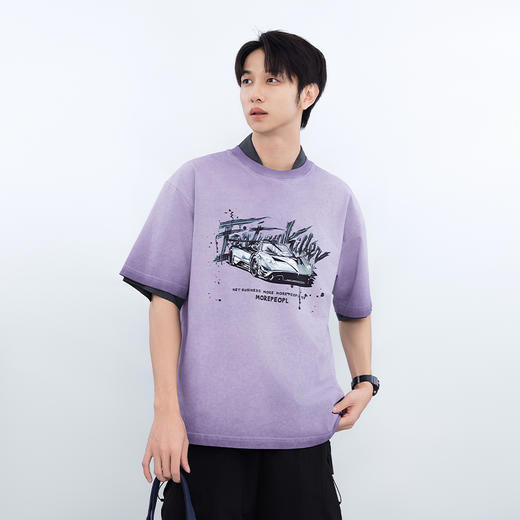 【新品上新】HX 夏季圆领短袖T恤宽松C102520272101 商品图3