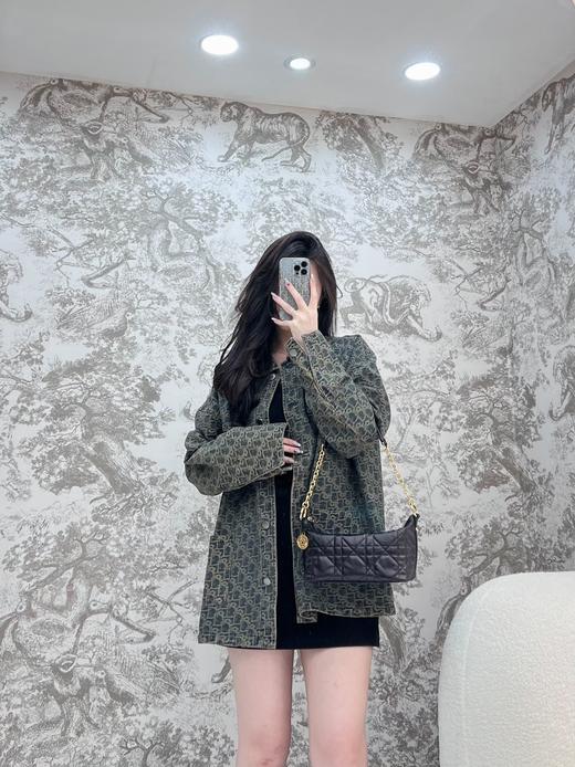 迪奥STAR HOBO 链条手袋 褶皱牛皮/黑色（MM） 商品图1