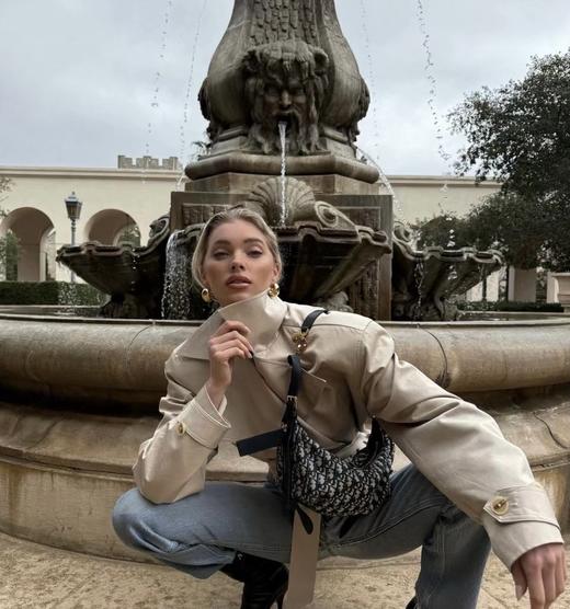 迪奥 D-Journey 手袋 饭盒包 老花配皮（CB） 商品图5