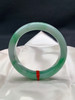 620579，53.6圈口，飘绿正圈平安镯，飘得多，底子细腻有水 商品缩略图3