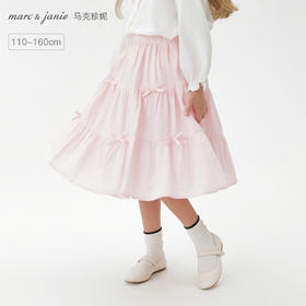 马克珍妮女童立体蝴蝶结半身裙儿童裙子短裙2025年秋装新款551665