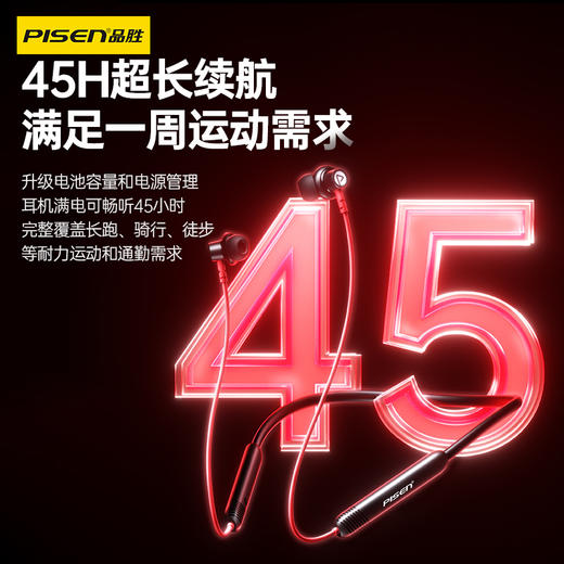 品胜 Fit1/Fit 2蓝牙耳机 挂脖式无线运动颈挂入耳式耳机 蓝牙5.4适用华为苹果小米 商品图1