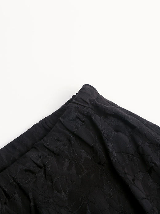 黑色提花鱼尾裙女 2025 新款高腰中长款 复古优雅包臀半身裙 商品图2