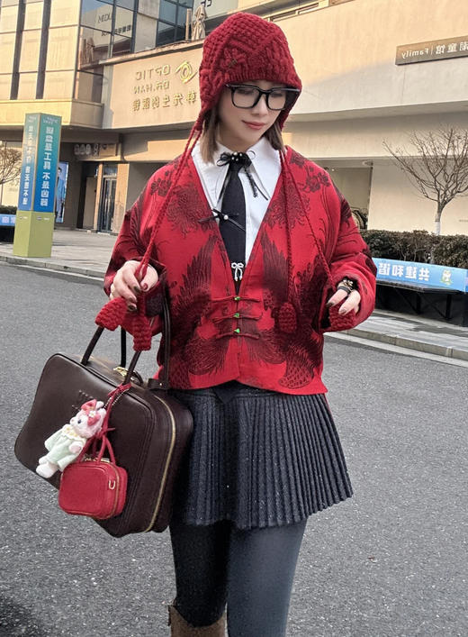 缪缪皮革手袋 石楠木色（LZ*MM） 商品图7