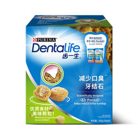 MM 山姆 齿一生 宠物零食 成年期猫用洁齿饼干 300g（三文鱼味50g*3+鸡肉味50g*3）