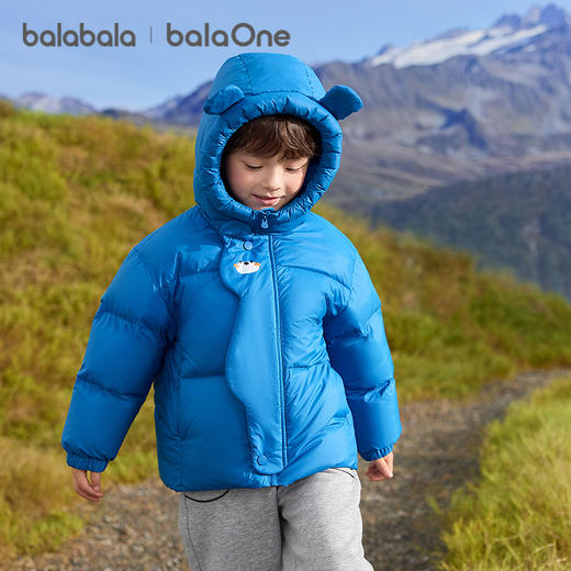 【爆品主推】巴拉巴拉balaOne儿童羽绒服男童女童冬连帽外套保暖宝宝三防2025 商品图2