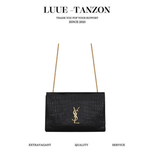 圣罗兰-双面Kate中号 软鳄鱼纹小牛皮，撞色麂皮内里（LZ） 商品图0