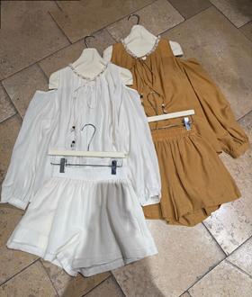 【门店同款】ENJOY夏季“海风”慵懒露肩套装 163302556