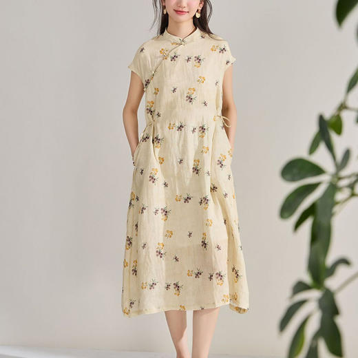 裁缝学苑AQ499新中式国风盘扣立领旗袍连衣裙纸样女装休闲系带裙子样板 商品图1