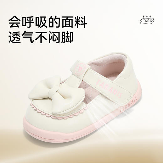 泰兰尼斯童鞋秋季新款步前鞋女童宝宝鞋婴幼儿赤足鞋单鞋公主皮鞋 T03B5C7978 商品图2