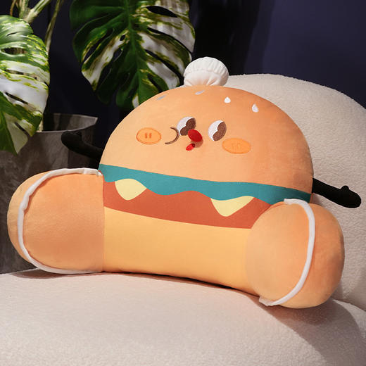 自然醒美食派对趣味拥抱式腰靠办公室久坐护腰靠垫汽车靠背垫椅子靠枕QYL 商品图13