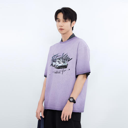 【新品上新】HX 夏季圆领短袖T恤宽松C102520272101 商品图4