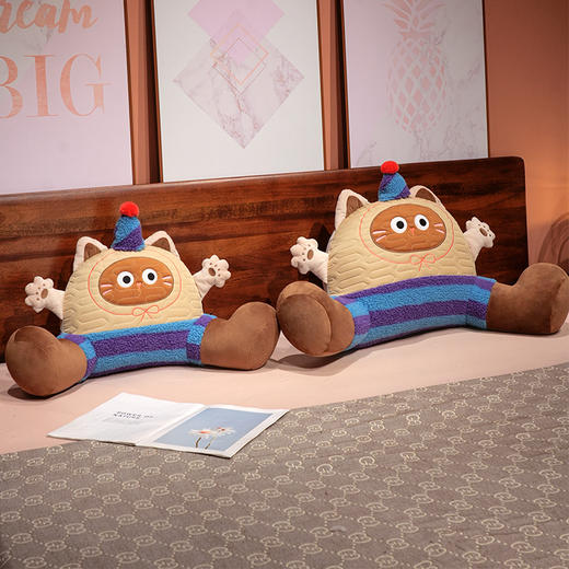 自然醒小手大开趣味乳胶拥抱式腰靠孕妇靠枕沙发抱枕车载护腰枕头宿舍儿童QYL 商品图8