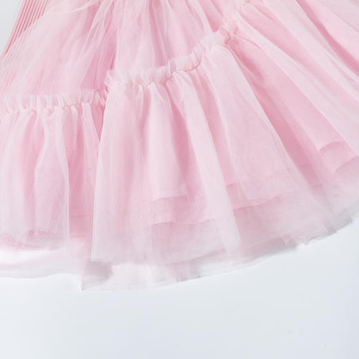 迪士尼女童春秋季长袖连衣裙中大童宝宝公主裙网纱裙ZD3EQ002 商品图6