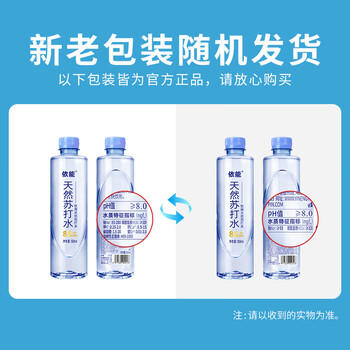 依能 蔚蓝苏打 无添加 天然苏打水饮料500ml*15整箱装 饮用天然水 商品图2
