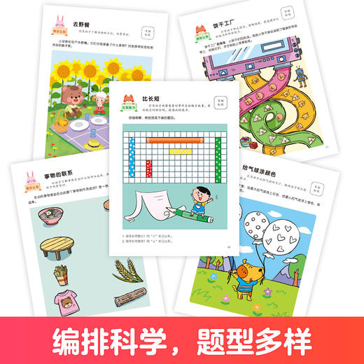 左右脑全脑开发600题儿童思维逻辑训练书籍3-6岁幼儿宝宝左右脑开发书儿童数学智力潜能开发幼儿园益智类书籍专注力数学早教绘本 商品图2