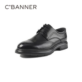 千百度秋季商务正装高级德比鞋经典布洛克雕花男鞋A25401122