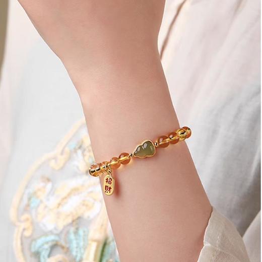 天然和田玉水晶福禄手串 商品图3