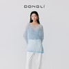 东黎 • 温柔的海风 桑蚕丝山羊绒女士春夏圆领套衫 5338 商品缩略图5
