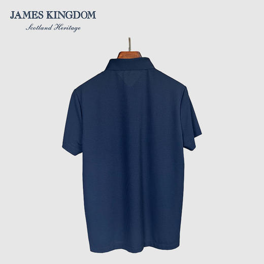 占姆士夏季短袖POLO衫男士商务休闲纯色T恤华夫格凉感半袖 商品图3