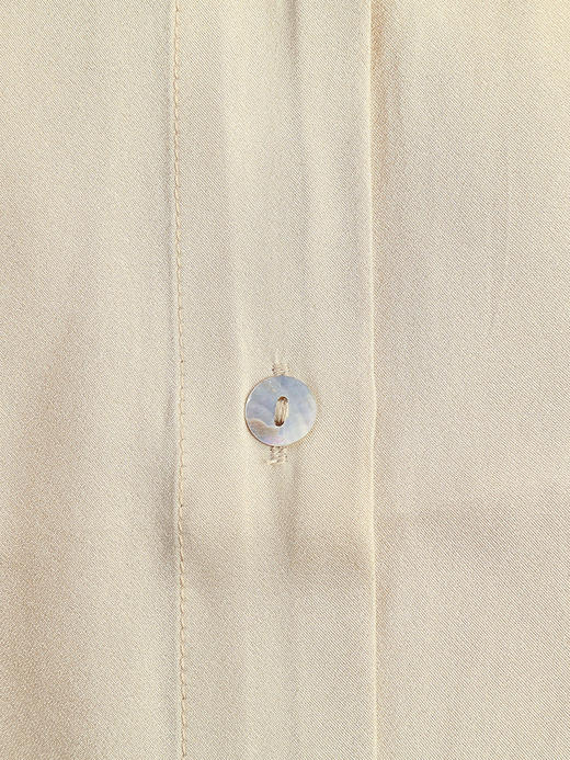 高级感拉满～香槟色天丝衬衫 立领灯笼袖 轻薄透气上衣女 商品图4