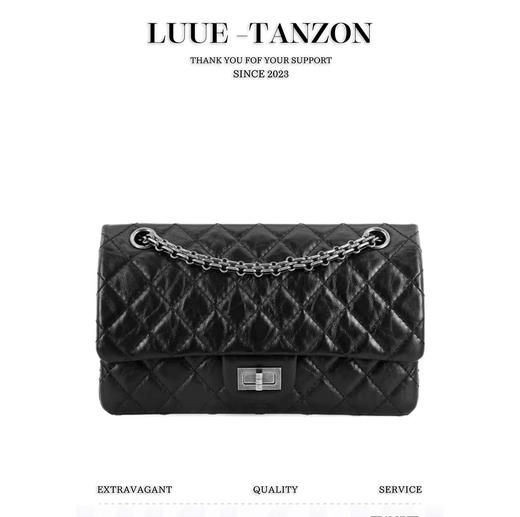 香奈儿- 复刻2.55mini 正品皮 黑银（LZ） 商品图0