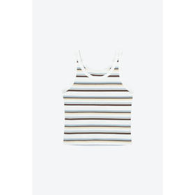 【积分换购不退货】【商场同款】诗凡黎条纹背心2024夏新款流行洋气无袖T恤3F5200611