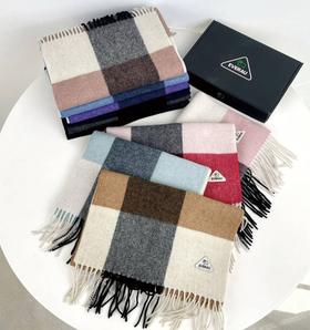 【澳洲品牌】EVERAU苏格兰格纹拼接设计羊毛围巾EA8001