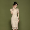 「自」全新升级【铂金会员358/天猫479/差价121】(90306)洛诗琳新中式国风水溶蕾丝连衣裙2025夏季气质改良旗袍裙 商品缩略图0
