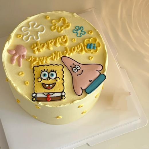多款式~海绵宝宝派大星手绘卡通蛋糕-低糖处理无添加 商品图7