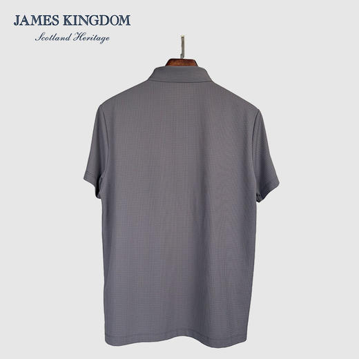 占姆士夏季短袖POLO衫男士商务休闲纯色T恤华夫格凉感半袖 商品图5